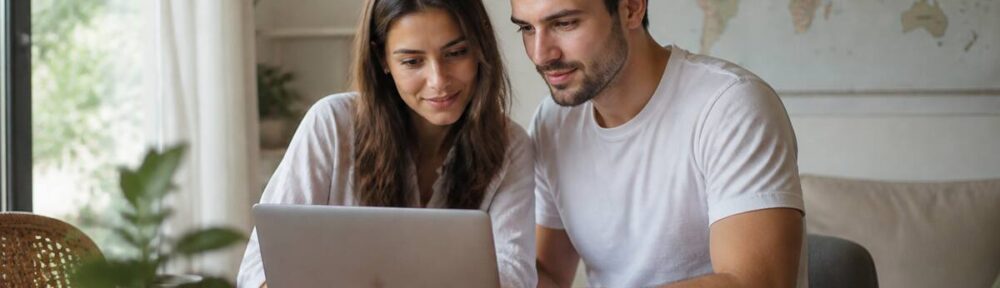 Stel dat op laptop vakanties vergelijkt met een notitieboekje erbij